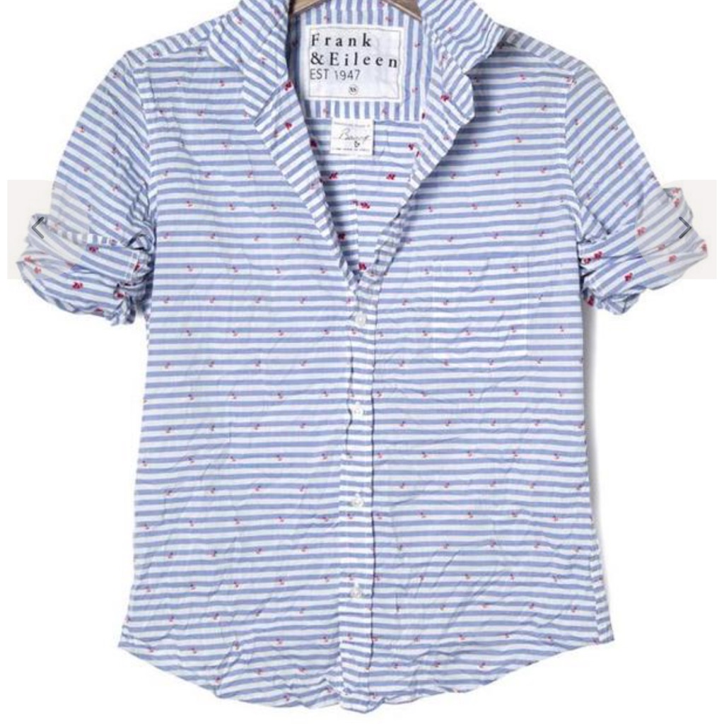 Frank And Eileen Shirley Anchor Shirt Blue And White Stripe Size Xs